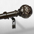 Bronze Curtain Rod, Heavy Duty 1 Inch Decorative Curtain Rods by Wolistsa