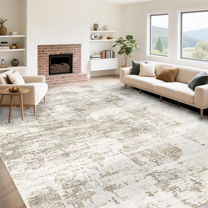 XLUEZ 9x12 Area Rug for Living Room, Washable Modern Abstract Large Area Rug by XLUEZ