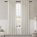 Cream Linen Curtains 80 inches Long by Nanspring