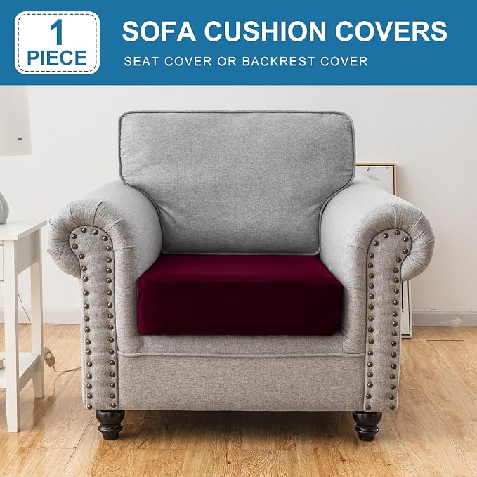Couch Cover Stretch Velvet Sofa Cushion Cover 1-Piece - Image 3
