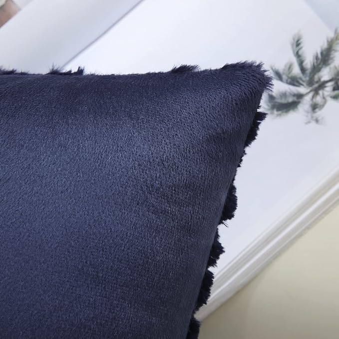 decorUhome Summer Throw Pillow Covers 12x20 Inch Set of 2, Soft Plush Faux Wool - Image 7