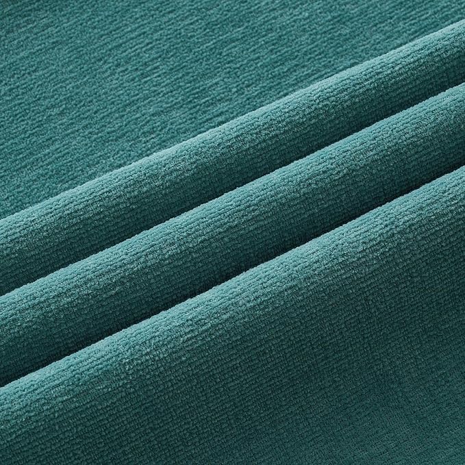 MIULEE Teal Chenille Couch Throw Pillow Covers, 18x18 | Set of 2, Soft Coastal - Image 5