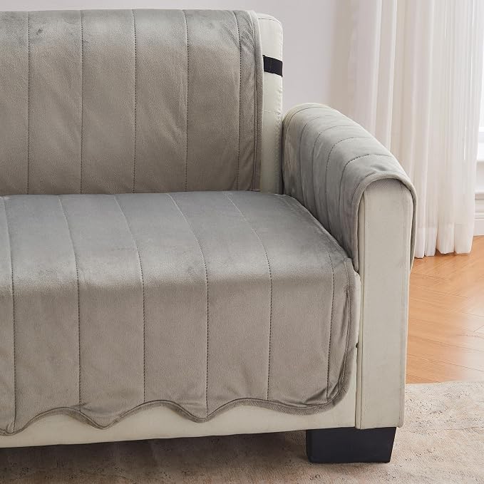 Great Bay Home Velvet Recliner Cover - Image 4