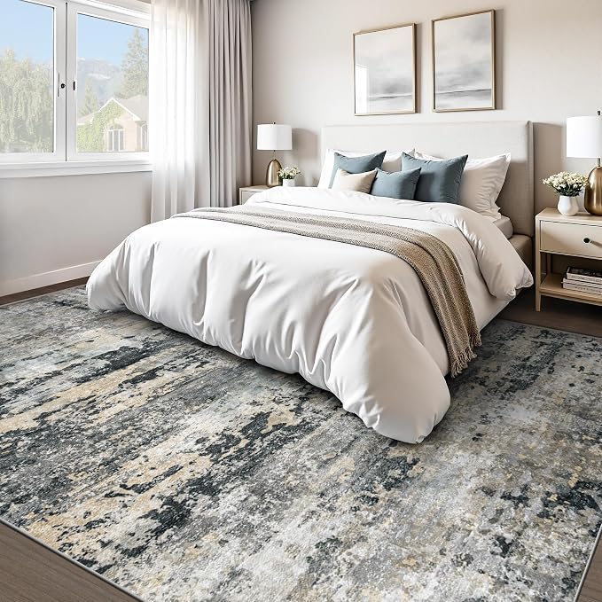 pmtsns Area Rugs 8x10 for Living Room: Washable Rug Modern Abstract Neutral - Image 6