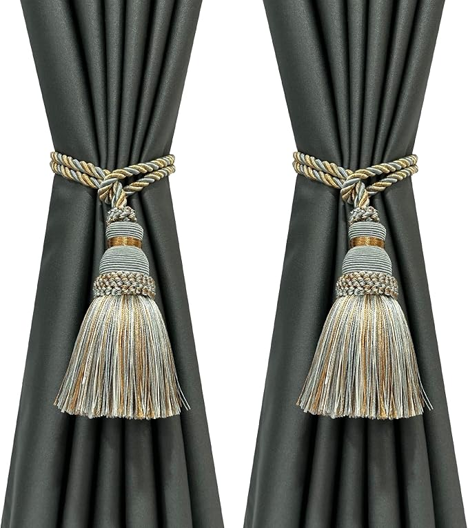 Fenghuangwu 6 Pack Curtain Tie Backs Rope Tassels - Image 4