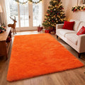 Orange Shag Area Rugs for Bedroom Living Room, 5X8 Ultra Soft Fluffy Area Rugs by Boshengya