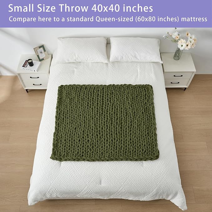 Bigacogo Chunky Knit Throw Blanket - Image 5