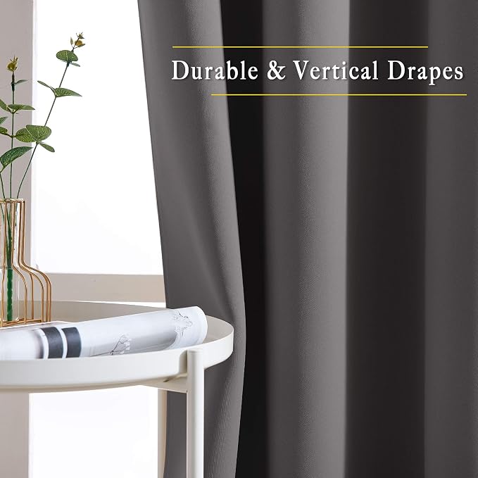 NICETOWN Bedroom Blackout Curtains 90 inch Length - Image 4