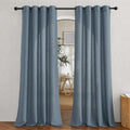NICETOWN Linen Blend Stone Blue Curtains by NICETOWN