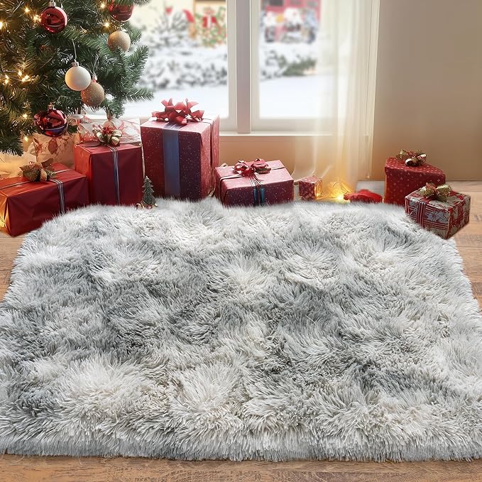 Pionblank Fluffy Small Rug for Bedroom 2x3 Feet, Shag Soft Area Rug, Modern by PIONBLANK