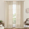 LAMIT Light Filtering Linen Curtains 84 inches Long by LAMIT