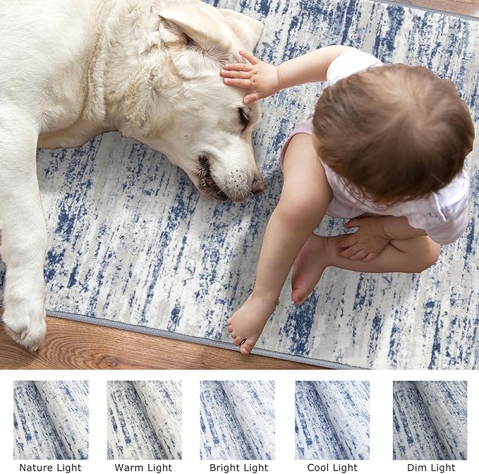 Lansny Modern Abstract Hallway Runner Rug - Image 3