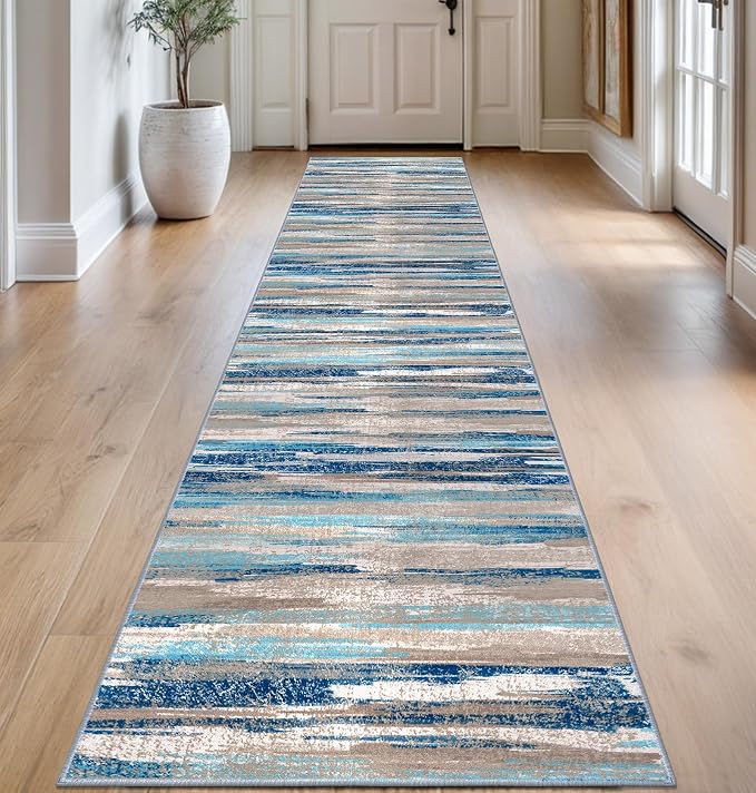Lansny Modern Abstract Runner Rug 2.6x14 by lansny