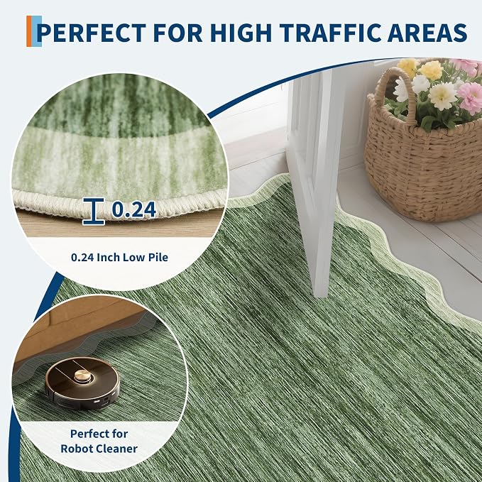 GarveeHome Scalloped Area Rug 4x6 - Image 7