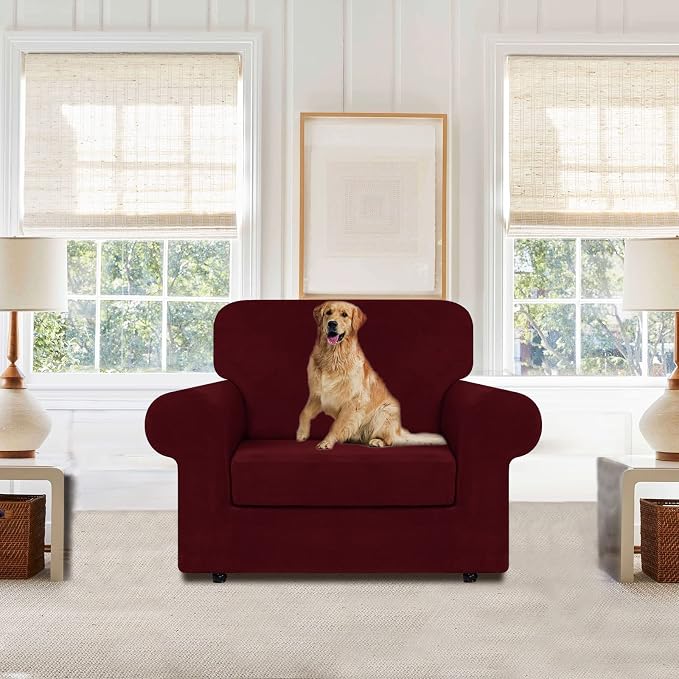 WEERRW Velvet Stretch Chair Sofa Slipcover - Image 2