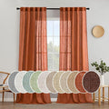 MIULEE Rust Curtains 96 Inch Length 2 Panels by MIULEE