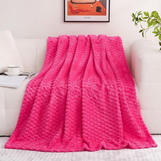 Hot Pink Throw Blanket 50"×70" inches Gifts - Image 3