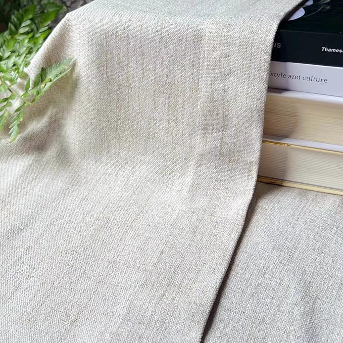 Faux Linen Valance for Windows Kitchen Living Room Valances Rod Pocket - Image 3