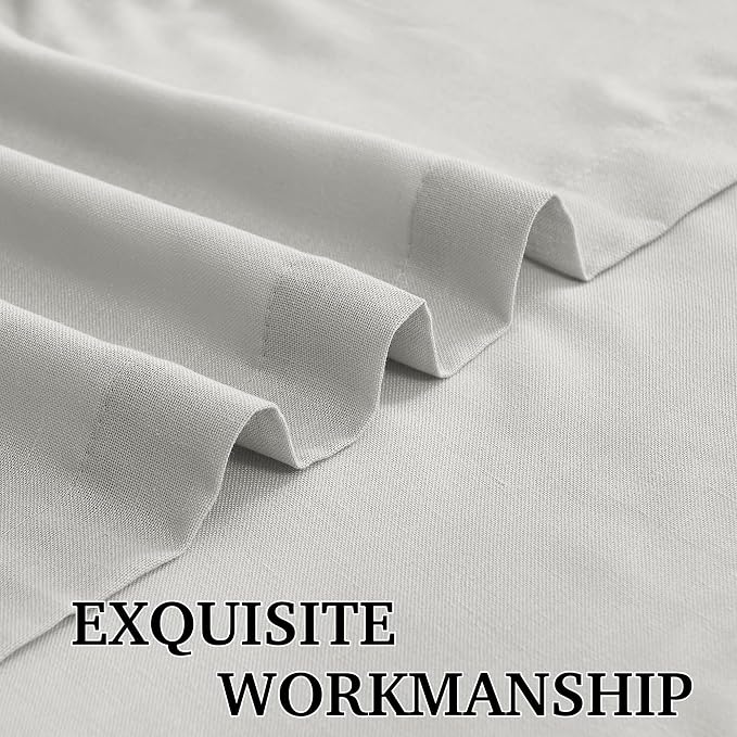 RYB HOME Nursery Soft Linen Sheer Curtains - Image 6