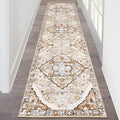 HEBE Hallway Runner Rug 2'x8' Washable Vintage Distressed Area Rugs Non Slip by HEBE