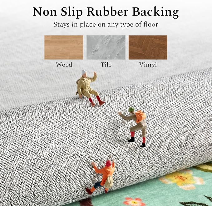 Rugflix 2x6 Runner Rug for Hallway, Washable Kitchen Runner Non Slip, Soft Low - Image 6