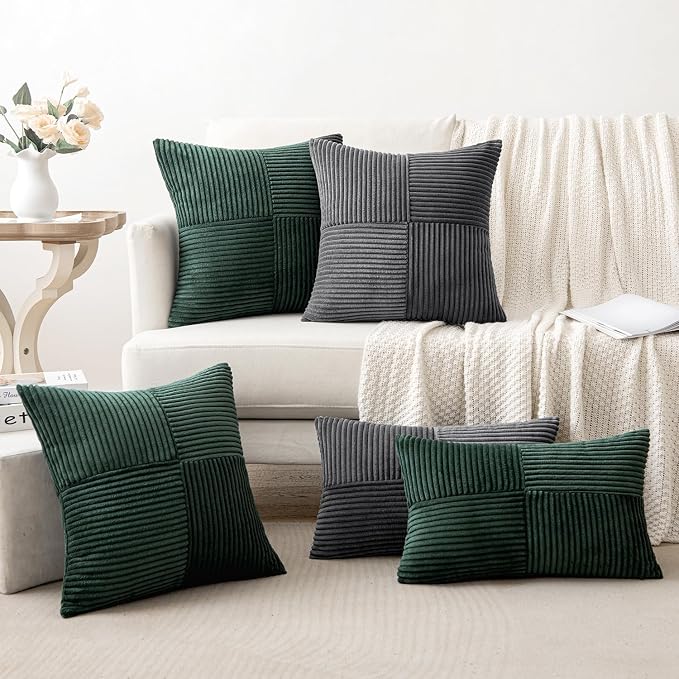 MIULEE Army Green Decorative Lumbar Throw Pillow Covers 12x20 Inch - Image 7