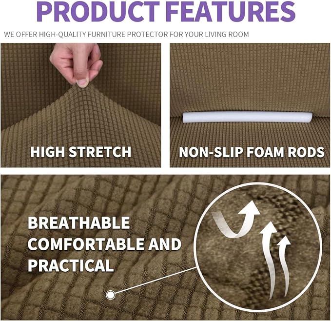 ZNSAYOTX Super Stretch Chair Slipcover Universal Sofa Chair Covers - Image 4