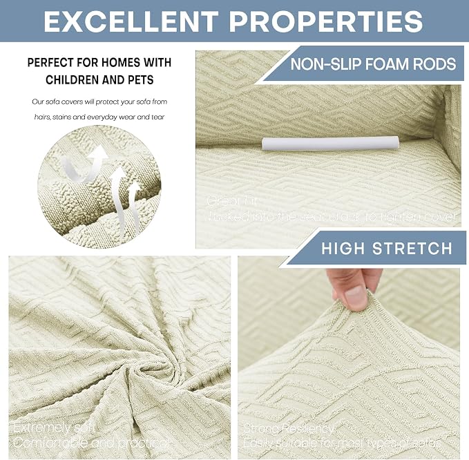 ZNSAYOTX 1 Piece Jacquard Couch Covers - Image 4