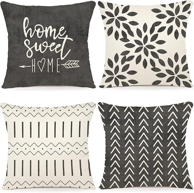 YCOLL Pillow Covers 18x18 Modern Sofa Throw Pillow Cover, Decorative Outdoor by PillowCoversExpert
