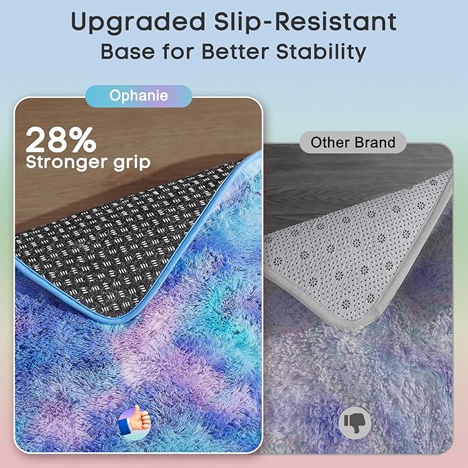Ophanie Rainbow Purple Mermaid Rugs - Image 4