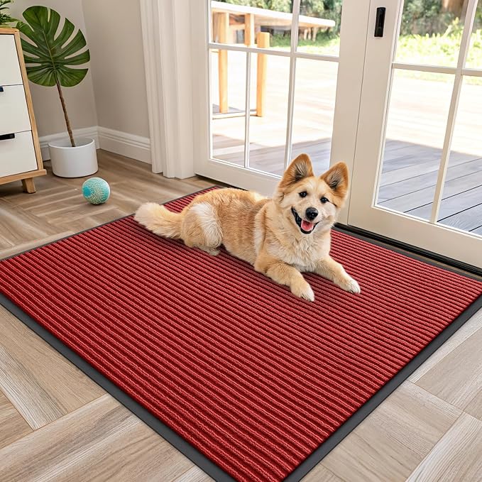OLANLY Front Door Mat Indoor Outdoor Entrance, Waterproof Heavy Duty Doormat by OLANLY