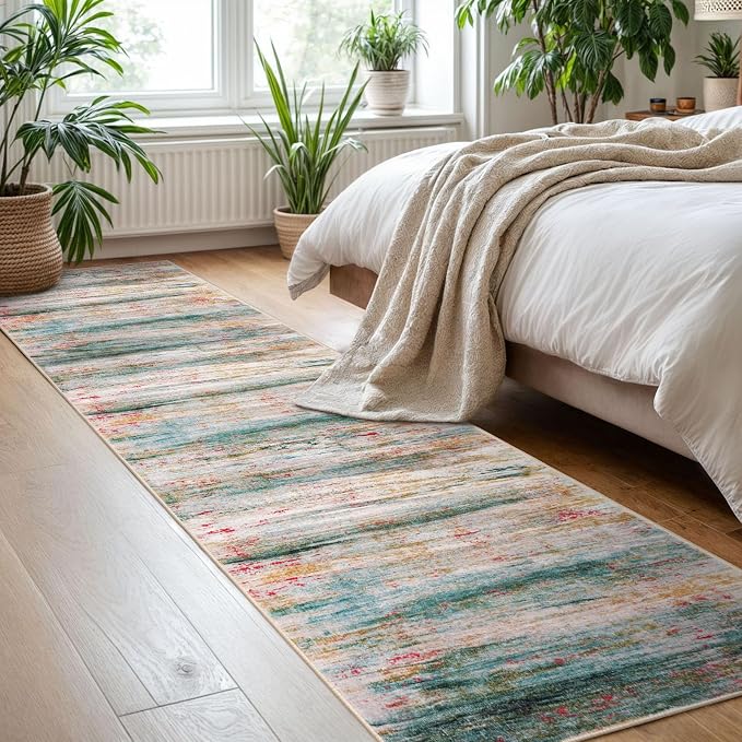 KOZYFLY Modern Abstract Hallway Runner Rug, 2x8 Washable Rug Runner Non-Slip - Image 7