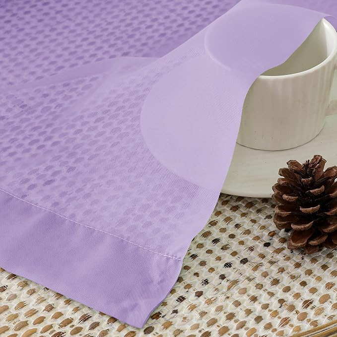 Aiyufeng Light Purple Sheer Curtain Panels Pair Sold 45 Inch Length, Light - Image 3