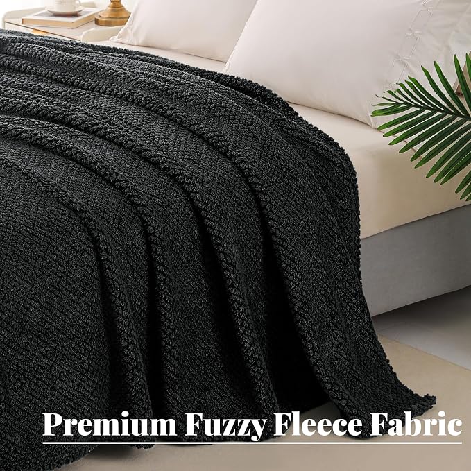 Whale Flotilla King Size Fuzzy Fleece Blanket - Image 5