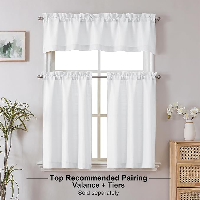 Chyhomenyc White Short Curtain Valance - Image 2