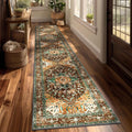 Yamaziot Washable Runner Rug, 2x10 Non-Slip Boho Vintage Hallway Rug Runner by Yamaziot