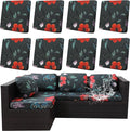 8Pcs Outdoor Cushion Covers, Patio Cushion Covers, Stretch Elastic Slipcovers by dreahoteztil