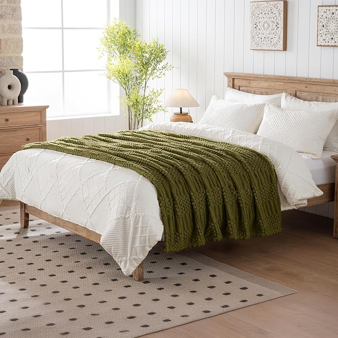 90x90 Inch Green Queen Large Blanket - Image 5