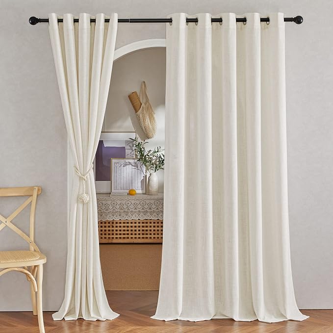NICETOWN Natural Linen Room Divider Curtains by NICETOWN