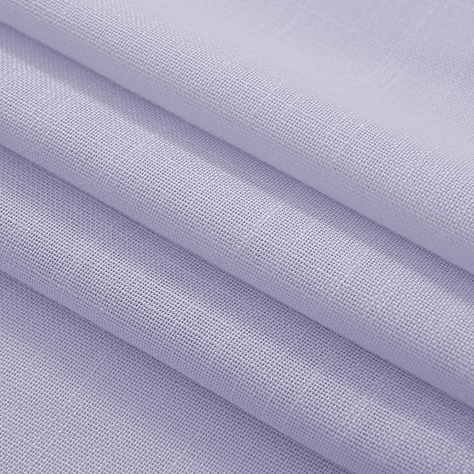Lavender Purple Linen Curtain 90 Inch Long 2 Panels - Image 7