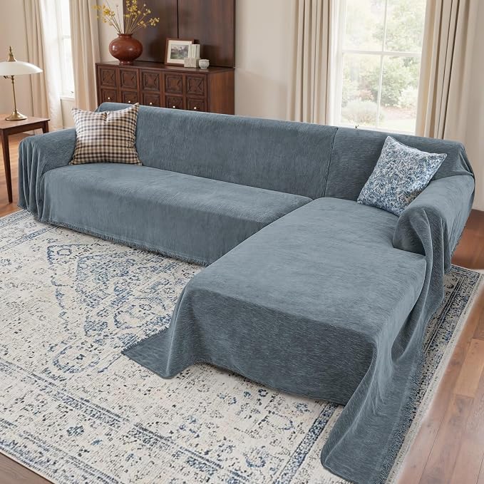 Sectional Couch Covers, 2 Pieces Washable L Shaped Couch Covers Sofa Blanket by Unknown