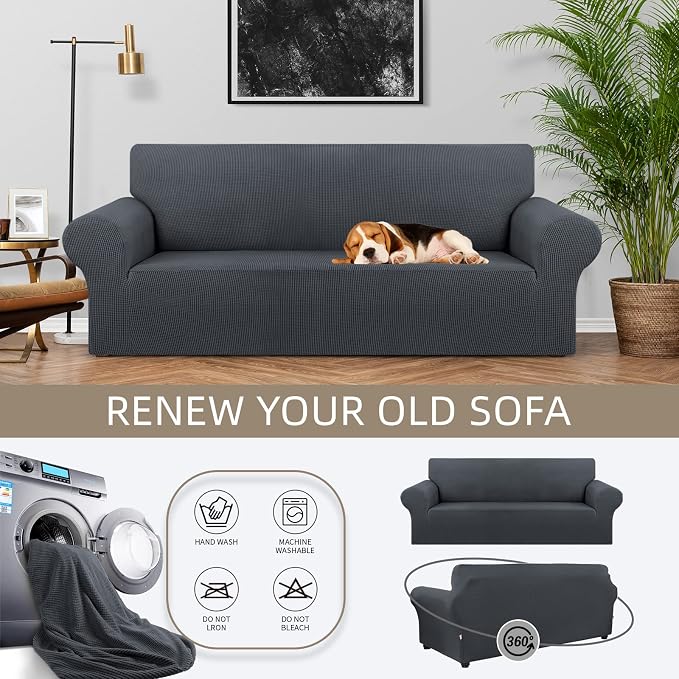 KEKUOU Stretch Sofa Cover Slipcover ，Couch Covers - Image 3