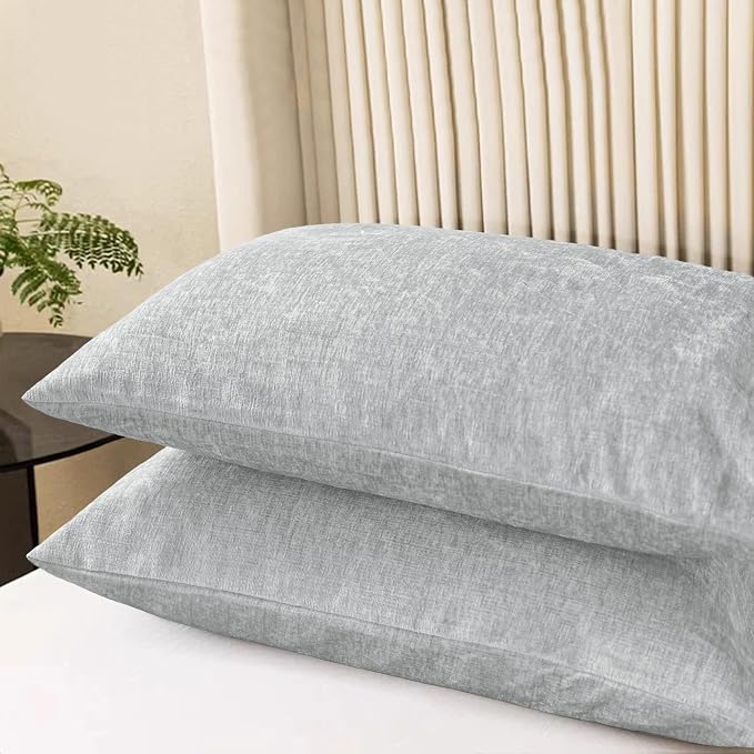 CaliTime Throw Pillow Covers Decorative 20 X 26 Inches Pack of 2 Cozy Chenille - Image 3