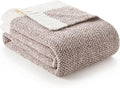 Snuggle Sac Taupe Blankets Twin Size, Reversible Super Soft Bed Blanket Warm by SnuggleSac