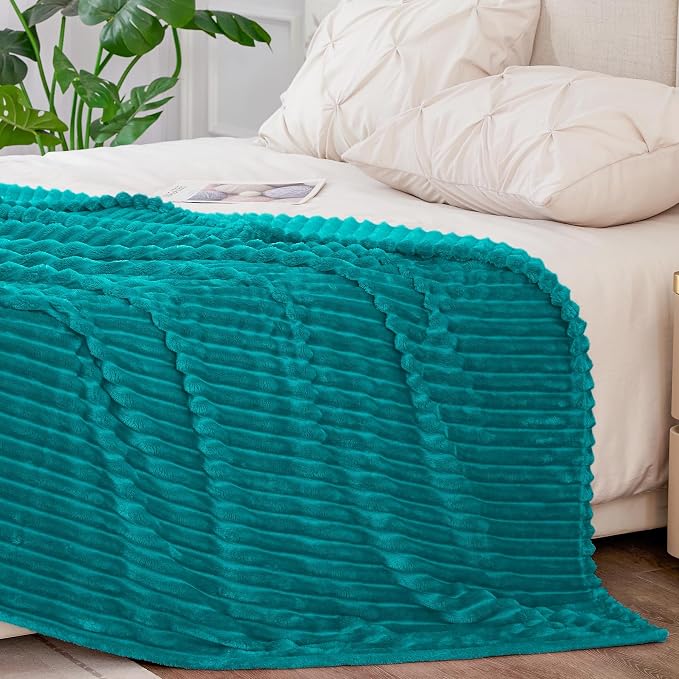 BEDELITE Fleece Blanket King Size – 3D Ribbed Jacquard Soft and Warm Decorative - Image 6