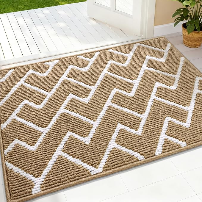 OLANLY Front Door Mat, Non-Slip Rubber Backing, Dirt Resistant and Absorbent by OLANLY