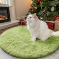 OLANLY Grass Green Round Rugs for Bedroom by OLANLY