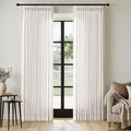 MIULEE Pinch Pleated Thick Linen Curtains 92 Inches Long 2 Panels by MIULEE