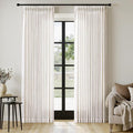 MIULEE Pinch Pleated Thick Linen Curtains 94 Inches Long 2 Panels by MIULEE