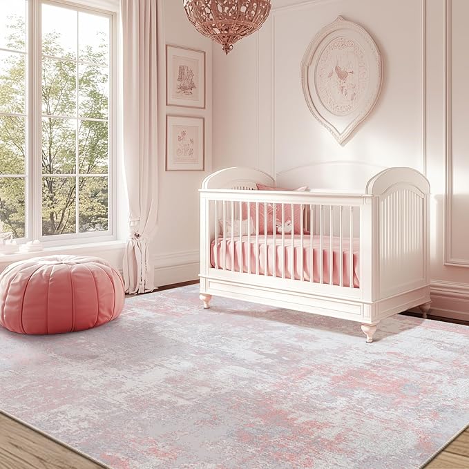 Washable Area Rugs 7'x9' Non-Slip Modern Abstract Soft - Image 3